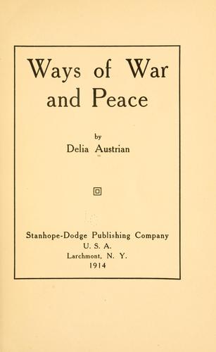 Ways of War and Peace