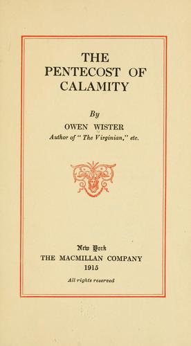 The Pentecost of Calamity