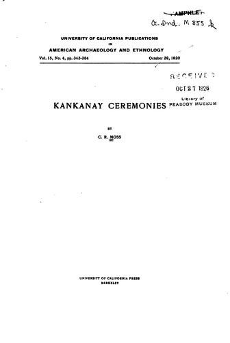Kankanay Ceremonies (American Archaeology and Ethnology)