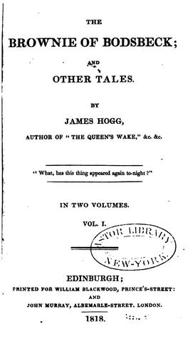 The Brownie of Bodsbeck, and Other Tales (Vol. 2 of 2)