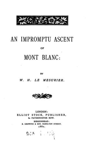 An Impromptu Ascent of Mont Blanc