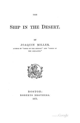 The Ship in the Desert