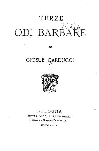 Terze odi barbare