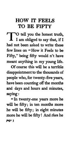 How It Feels to Be Fifty