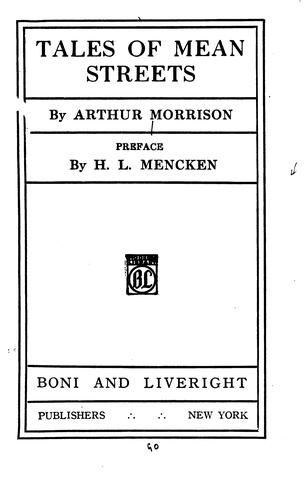 Tales of Mean Streets