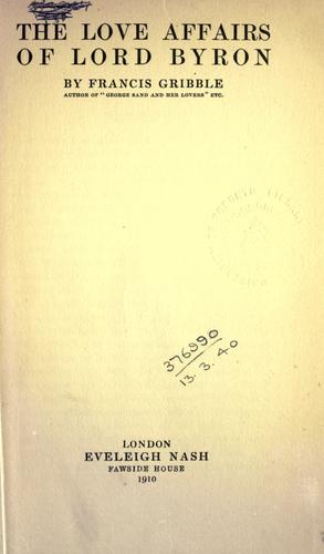 The Love Affairs of Lord Byron