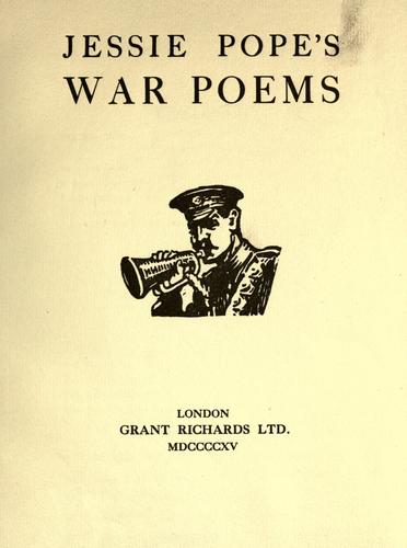 Jessie Pope's War Poems