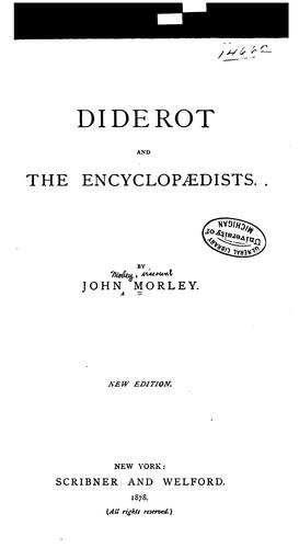 Diderot and the Encyclopædists (Vol 1 of 2)