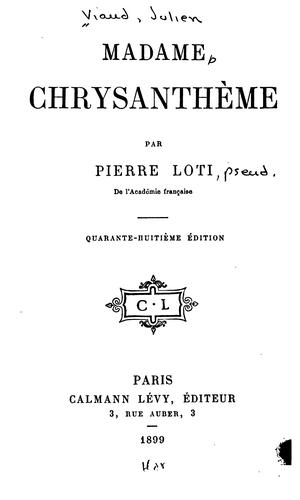 Madame Chrysanthème