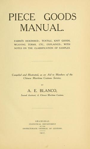Piece Goods Manual