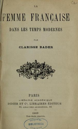 La femme française dans les temps modernes