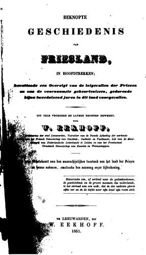 Beknopte Geschiedenis van Friesland in Hoofdtrekken