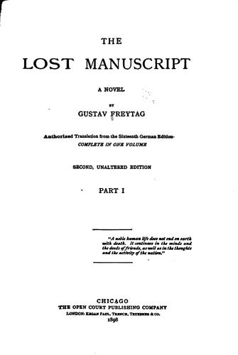 The Lost Manuscript: A Novel