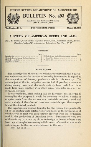 A Study of American Beers and Ales