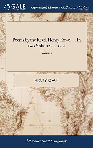 Poems in Two Volumes, Volume 1