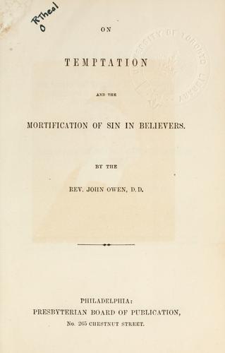 Mortification of Sin in Believers