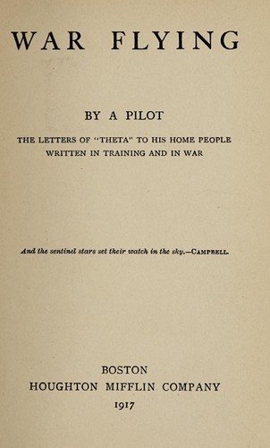 War Flying by a Pilot