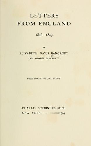 Letters from England, 1846-1849
