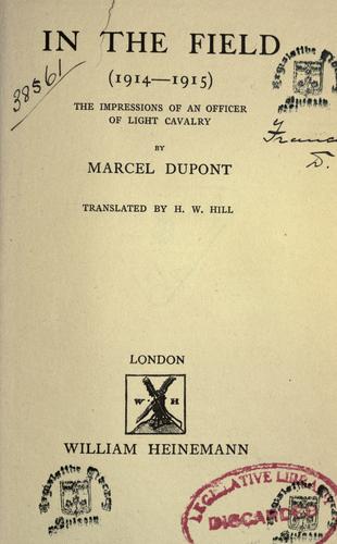 In the Field (1914-1915)