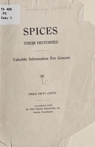 Spices, their histories