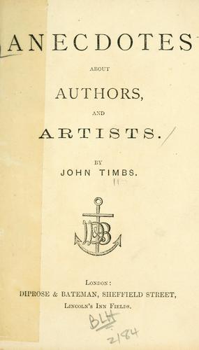 Anecdotes about Authors and Artists
