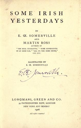 Some Irish Yesterdays