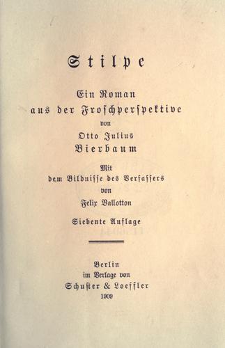 Stilpe. Ein Roman aus der Froschperspektive
