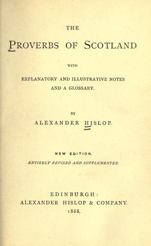 The Proverbs of Scotland