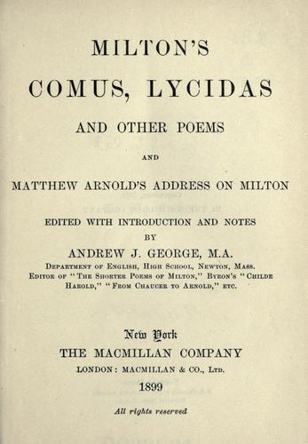 Milton's Comus