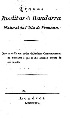 Trovas Inedìtas de Bandarra