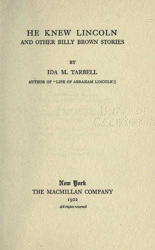 He Knew Lincoln and Other Billy Brown Stories