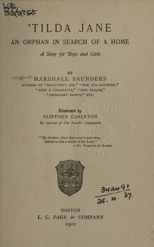 Tilda Jane An Orphan in Search of a Home