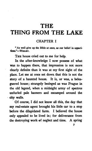 The Thing from the Lake