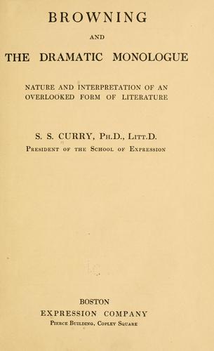 Browning and the Dramatic Monologue