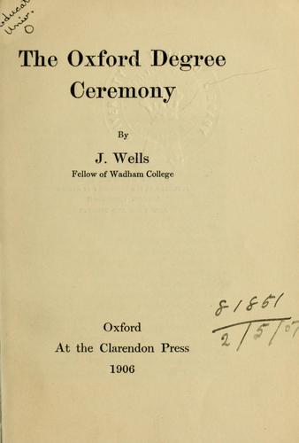 The Oxford Degree Ceremony