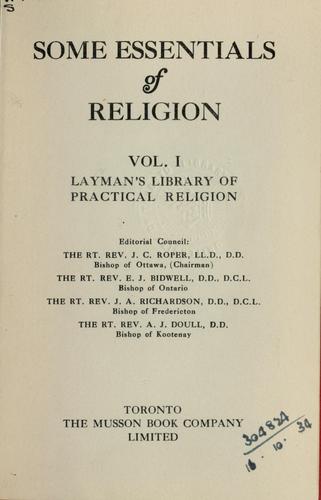 Some Essentials of Religion