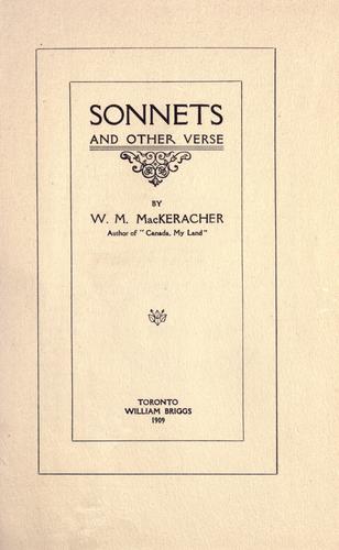 Sonnets and Other Verse