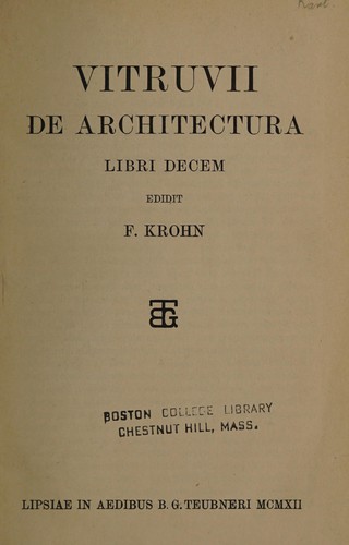 De Architectura Libri Decem
