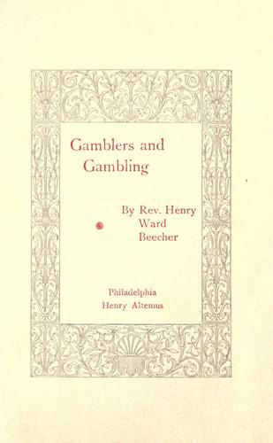 Gamblers and Gambling