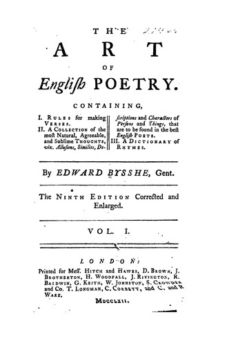 The Art of English Poetry (1708)