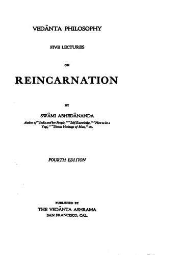 Five Lectures on Reincarnation