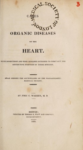 Cases of Organic Diseases of the Heart