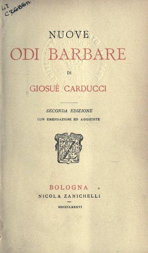 Nuove odi barbare