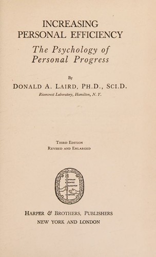 Increasing Personal Efficiency