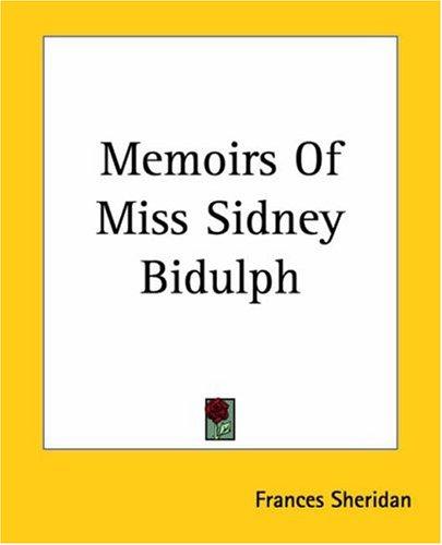 Memoirs of Miss Sidney Bidulph