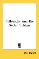 Philosophy and the Social Problem