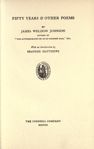 Fifty Years, & Other Poems
