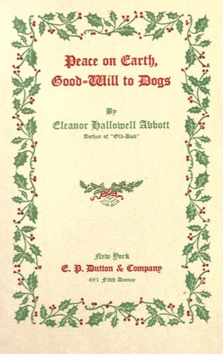 Peace On Earth, Good-Will to Dogs