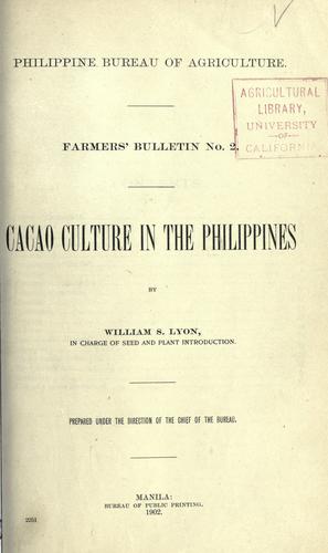 Cacao Culture in the Philippines