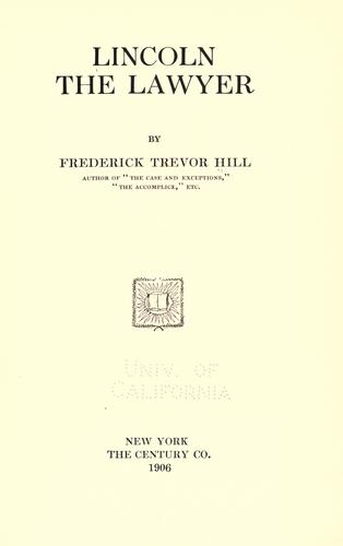 Lincoln, The Lawyer